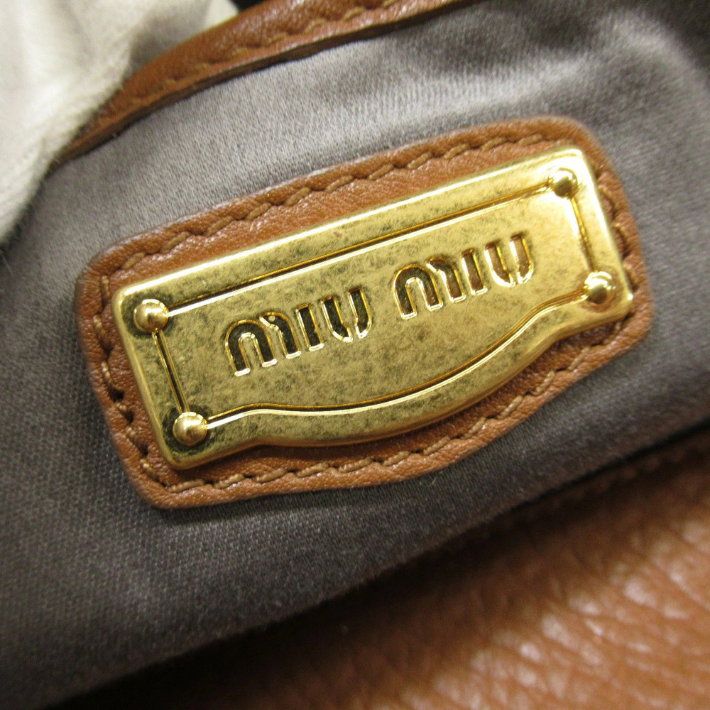 Miu Miu Vitello Daino handbag brown pebbled leather - Picture 6 of 10